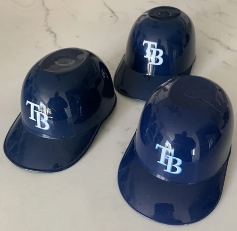 Tampa Bay Rays Small Souvenir Ice Cream/Snack Baseball Helmet QTY 3 Cover