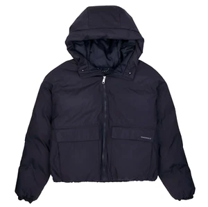 SIZE XL - NEW Converse Short Cargo Puffer Jacket BLACK - 10026803-A03 - Picture 1 of 7