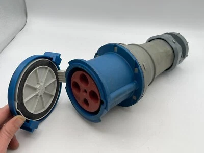 Mennekes ME4100C9W Watertight Connector Blue 100A 220-250V 3 Pole 1 Phase 4-Wire - Image 1 of 4