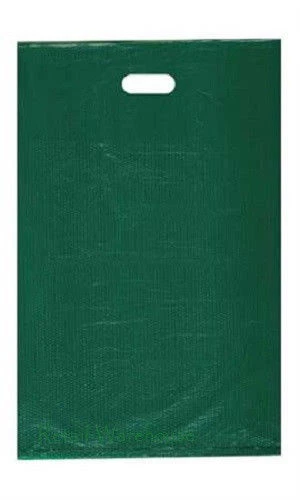 Bolsas de compras de plástico 1000 mercancías verdes de alta densidad al por menor 15" X 4" X 24" Foto 1 de 1