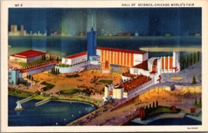 HALL OF SCIENCE Chicago World's Fair CENTURY OF PROGRESS unused Postcard - Picture 1 of 2