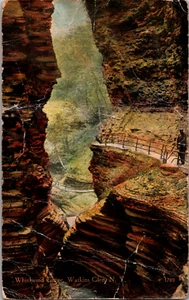 Cartolina C. 1910 Whirlwind Gorge Watkins Glen N.Y. New York Helen Smith - Foto 1 di 2