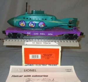 Lionel 16724 Mickey & Friends Flatcar w/ Oper.-Remv. Submarine Ld. O/027 ga. '96 - Picture 1 of 12