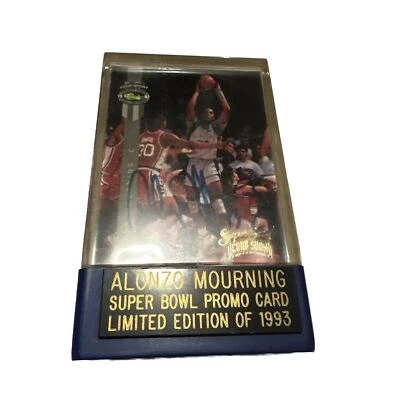1992 CLASSIC FOUR SPORT SUPER BOWL PROMO AUTO /1993 ALONZO MOURNING RC Cased - Image 1 of 4