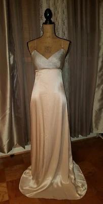 Alfred Angelo Evening Gown, Champagne, Size 7/8 - Image 1 of 3