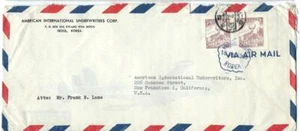1960 Kwanghwamun, Korea to US Cover - Deer Stamps Pair - dual cancel - Picture 1 of 1