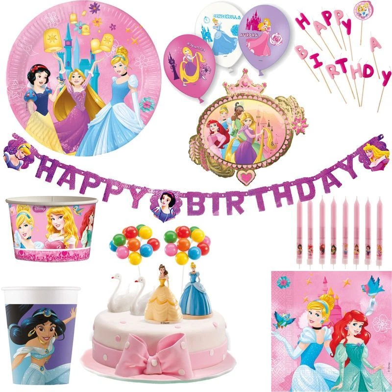 Set Di Decorazioni Per Feste Di Compleanno Disney Princess Per Bambini - Immagine 1 di 1