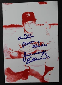 Johnny Edwards Cardinals Astros Reds Autographed Signed 4x5 Photo - Picture 1 of 2