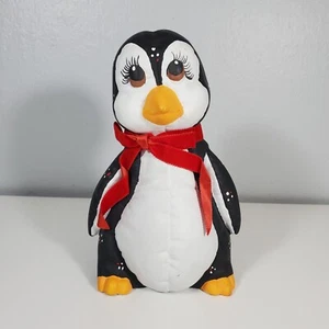 Vintage Kimple Mold Penguin Hand Painted Ceramic Figurine Christmas Black White - Picture 1 of 8