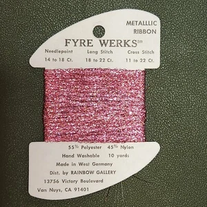 Fyre Werks Metallic Ribbon Rainbow Gallery Needlepoint Cross Stitch Vintage - Picture 1 of 23