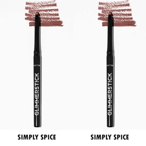 NEW Avon Glimmersticks Retractable Lip Liner  / SIMPLY SPICE / SET OF 2 - Picture 1 of 12