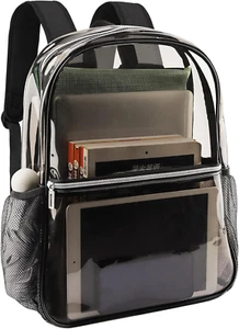 Clear Backpack Heavy Duty TPU Transparent Backpack for Sports,Work,Security Trav - Picture 1 of 12