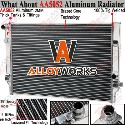 2-Row Aluminum Radiator For 2015-2022 Audi A3 Q3 TT Volkswagen Golf Jetta GTI - Image 1 of 4