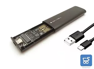 Case Esterno SSD M.2 NVMe + NGFF Usb 3.1 Type-C Cavo USB-C in Metallo no driver - Imagen 1 de 4