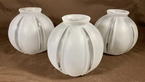 3 tonos de repuesto de luz de araña de vidrio antiguos originales art deco artesanías artesanías artesanales - Imagen 1 de 15