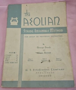 The Aeolian String Ensemble Method, BOOK 1 INTERMEDIATE, 1951 vintage - Picture 1 of 5