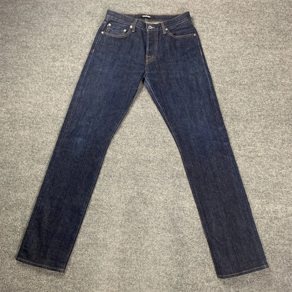 Baldwin Mens Jeans 30x34 Straight Leg The Reed Blue Japanese Selvedge Denim - Image 1 of 4