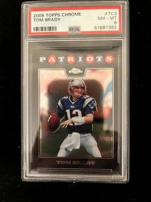 2008 Topps Chrome - Tom Brady #TC3 - NM-MT PSA 8 - Image 1 of 3