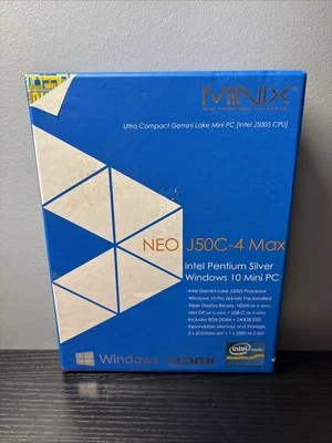 MINIX NEO J50C-4 Max 8GB/240GB Intel Pentium Silver Mini PC with Windows 10 Pro - Image 1 of 4