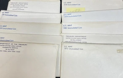 Lot Of  10 U.S. Mint Uncirculated Coins 1970-1981 - Image 1 of 4