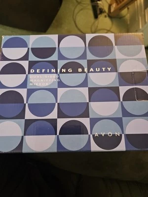 Dual Sided Magnifying Travel Mirror, Free Standing Makeup Vanity Defining Beauty - Image 1 of 2