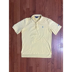 Polo Ralph Lauren Golf Men’s Yellow Short Sleeve Polo Shirt Size Medium- EUC - Picture 1 of 6