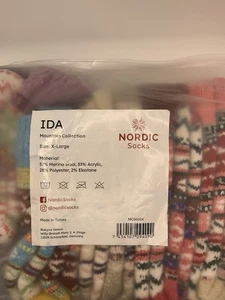Nordic Socks IDA Mountain Collection x5 Pair Merino Mix XL 10-12 - Picture 1 of 17