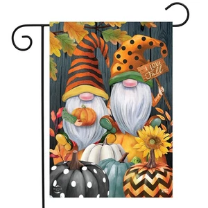 Briarwood Lane Fall Gnomes Humor Garden Flag - Picture 1 of 4
