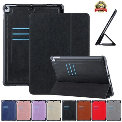 For iPad 5th 6th 7th 8th 9th Genertaion Tri-Fold Stand Leather Smart Case Cover - Image 1 of 4