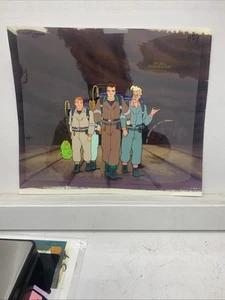 The Real Ghostbusters Animation Cel Whole Crew /Copy Background - Picture 1 of 3