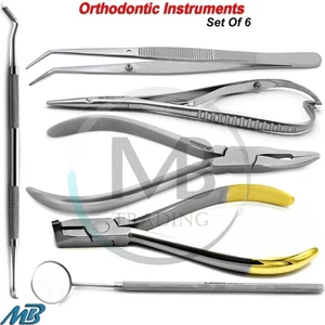 Juego de instrumentos de ortodoncia cortador de sujeción dental alicates de colocación de arcos ortho - Imagen 1 de 13