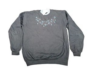 Country Store Christmas Jumper Sweater Sweatshirt Navy Blue Medium Vintage Y2K - Picture 1 of 12