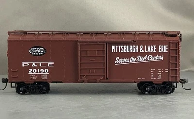 Roundhouse - Pittsburgh & Lake Erie - 40' Box Car + Wgt # 20190 w/Kadees - Image 1 of 4