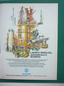 11/1979 PUB AEROSPATIALE ESPACE SPACE LAUNCH VEHICLE FUSEE ARIANE ORIGINAL AD - Picture 1 of 1