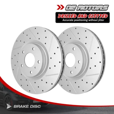 Rotores de freno de disco delanteros perforados y ranurados para Nissan Máxima Murano INFINITI M35 Foto 1 de 4