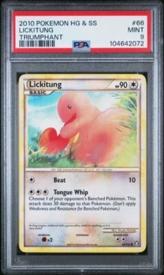 #66 LICKITUNG 2010 Pokémon HEARTGOLD & SOULSILVER TRIUMPHANT PSA 9 Mint POP 1 - Image 1 of 2