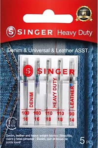 SINGER 04801 Universal Heavy Duty Sewing Machine Needles, 5-Count (Packaging May - Picture 1 of 23