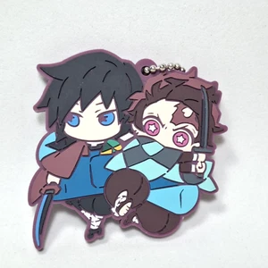 Tanjiro Kamado & Giyu Tomioka Demon Slayer Keychain Japanese Gashapon Gadget - Picture 1 of 2