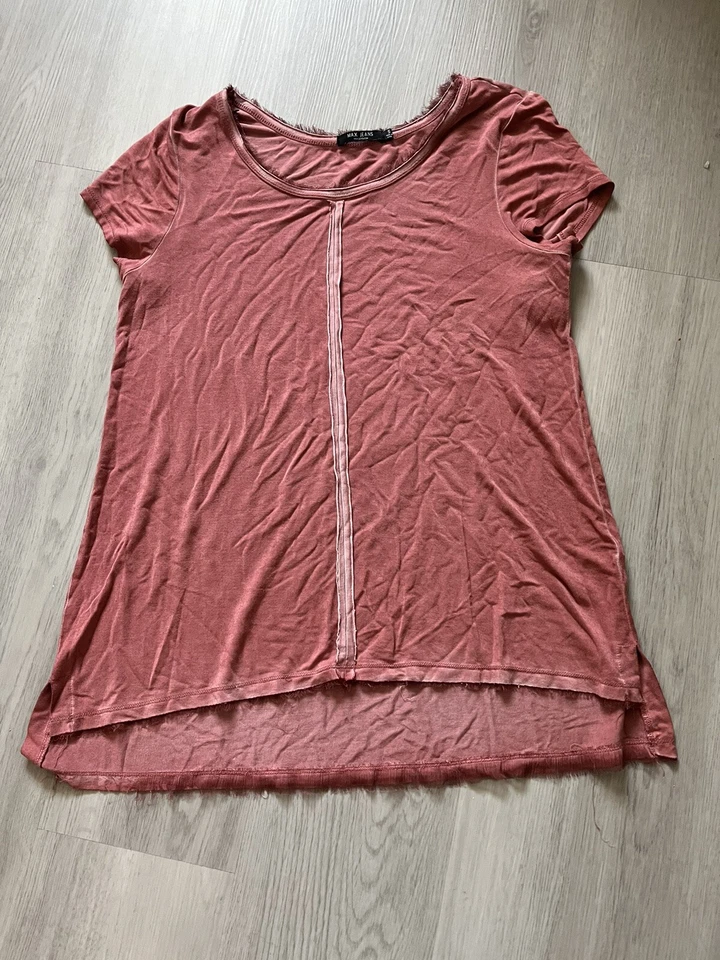 Max Jeans Mujer Rosa Manga Corta Camiseta S Informal Free People-esque Boho Chic Foto 1 de 2