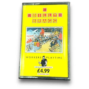 BILLY BRAGG ~ WORKERS PLAYTIME ~ GO! DISCS 1988 UK INDIE ROCK CASSETTE TAPE - Picture 1 of 8