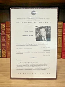 The Lost World, Michael Crichton, Franklin Library Signed (Sealed) Jurassic Park - Picture 1 of 6