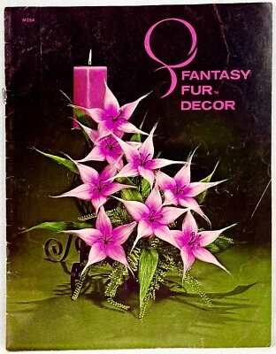 1972 Mangelsen & Sons Fantasy Fur Decor M254 Flower Making Pattern Book 14567 - Immagine 1 di 2