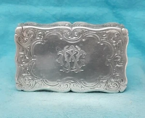 Sterling 1849/50 Schnupftabakdose von Edward Smith 2 7/8" x 1 3/4" x 11/16", 2,54 ozt Bi - Bild 1 von 8