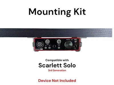 Desk Mount Kit for Focusrite Scarlett Solo (3rd Gen) - Under Desk Mount Brackets - Image 1 of 4