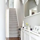 Very Pale Grey Wallpaper - Hall & Stairs - Fine Hessian Textured  - 51091409