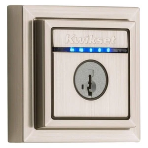 *CAJA ABIERTA* Bloqueo inteligente táctil a abierto contemporáneo Kwikset 99250-206 Kevo (níquel) - Imagen 1 de 5