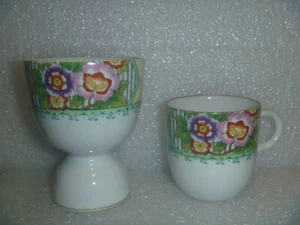 Vintage Chikaramchi handbemalt Saki / Teeservice?  Blumenmuster Made in Japan - Bild 1 von 9