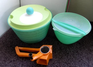 Tupperware Spin & Save Salad Spinner, Small Lettuce Keeper, Core Remove & Grater - Picture 1 of 9