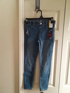 Wonder Nation Girls Medium Washed Denim Pull on Jeggings Size 10-12 New - Picture 1 of 5