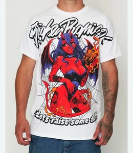 Broken Promises Co. Hell Raiser T-Shirt Größe XL Farbe Weiß. Neu ohne Etikett - Bild 1 von 6